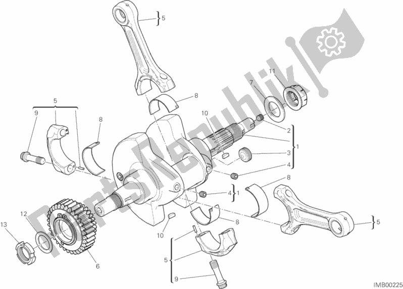 All parts for the Connecting Rods of the Ducati Multistrada 950 Touring 2017